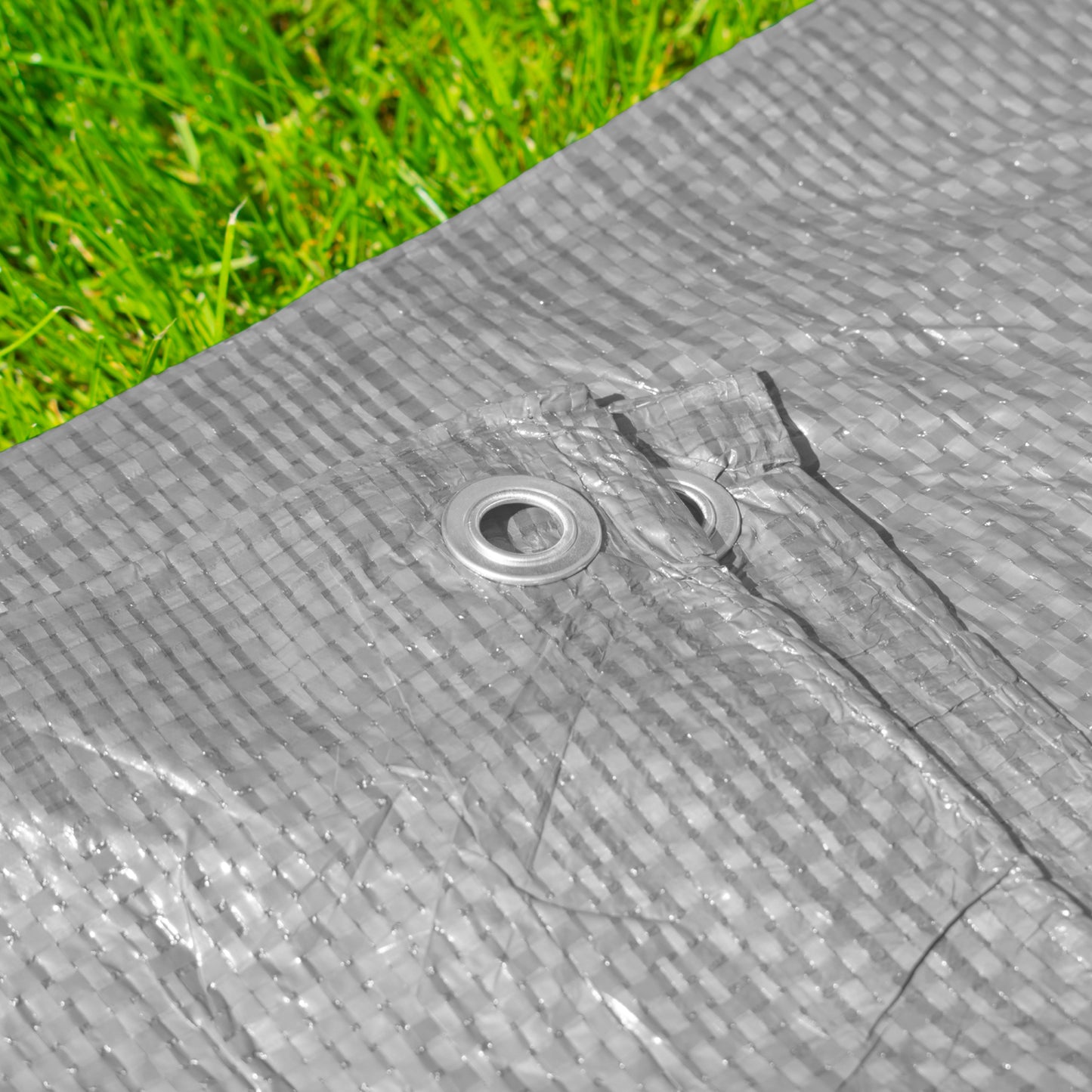 Grey S-Grade Tarpaulin 3m x 4m Waterproof Tarpaulin Cover Garden Furniture Cover