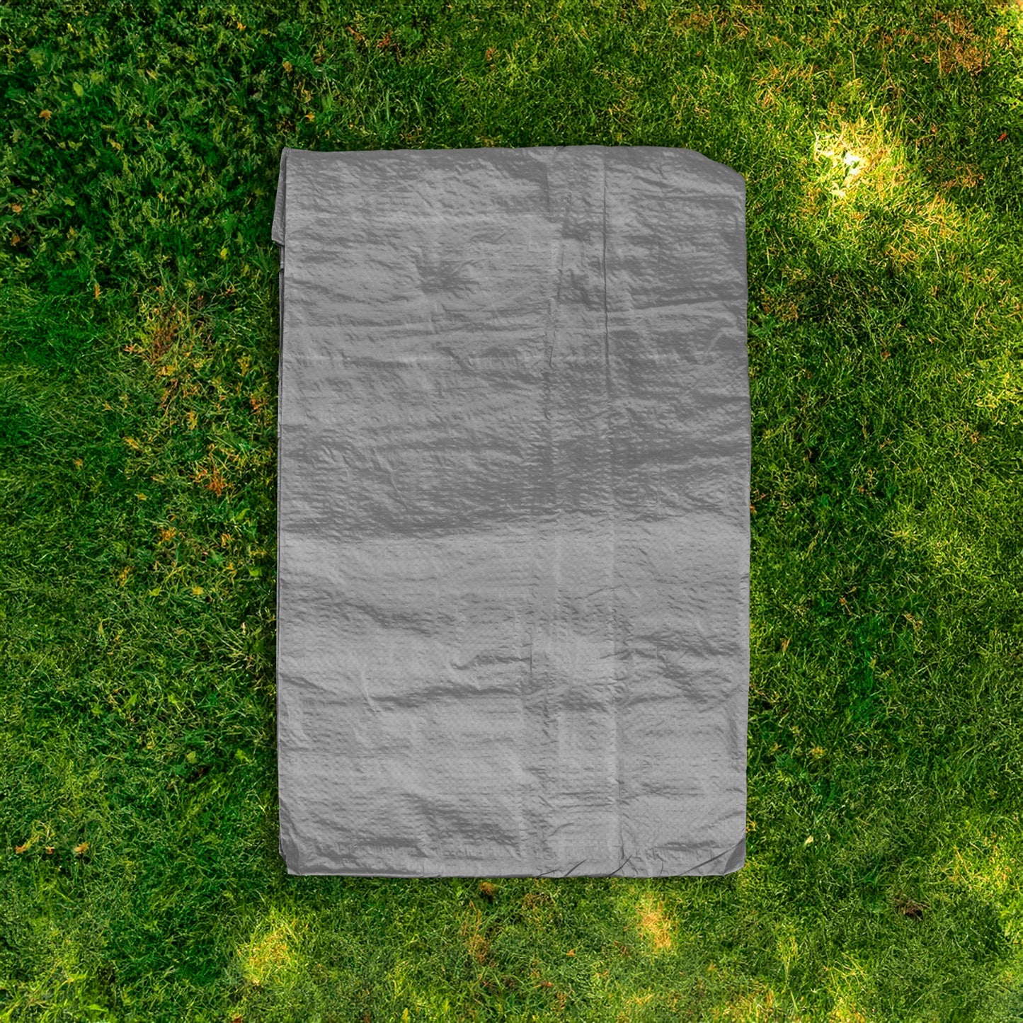 Gray S-Grade Tarpaulin 4m x 5m Waterproof Tarpaulin Cover Outdoor Ground Sheet