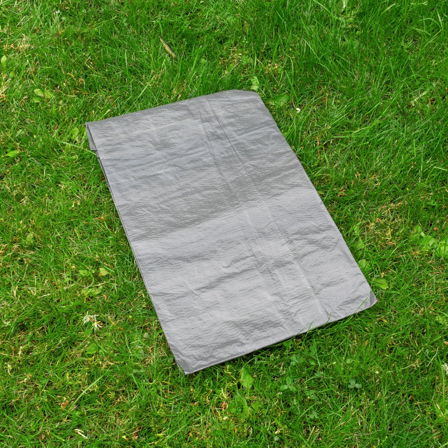 Gray S-Grade Tarpaulin 1m x 1m Waterproof Tarpaulin Cover Outdoor Ground Sheet