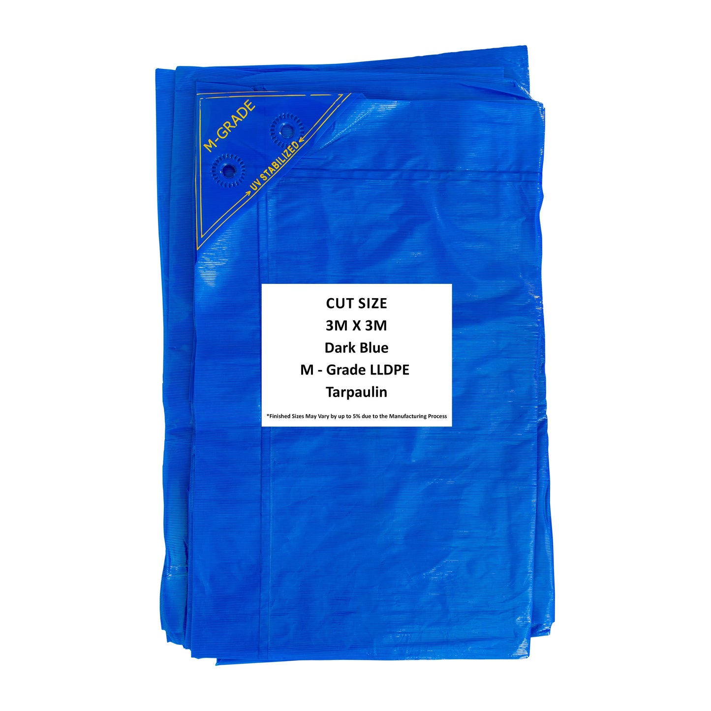 M-Grade LLDPE Blue Tarpaulin 3m x 3m Waterproof Tarpaulin Cover Waterproof Sheet