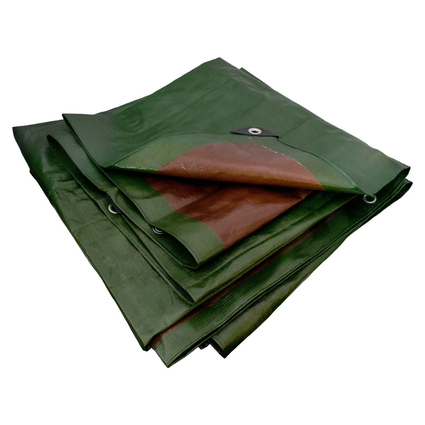 AP Supplies Green/Brown L-Grade Tarpaulin 8m x 10m