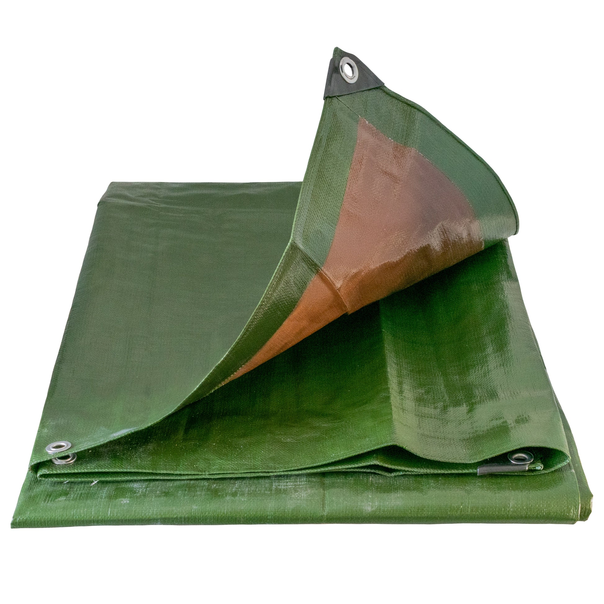 AP Supplies Green/Brown L-Grade Tarpaulin 6m x 10m