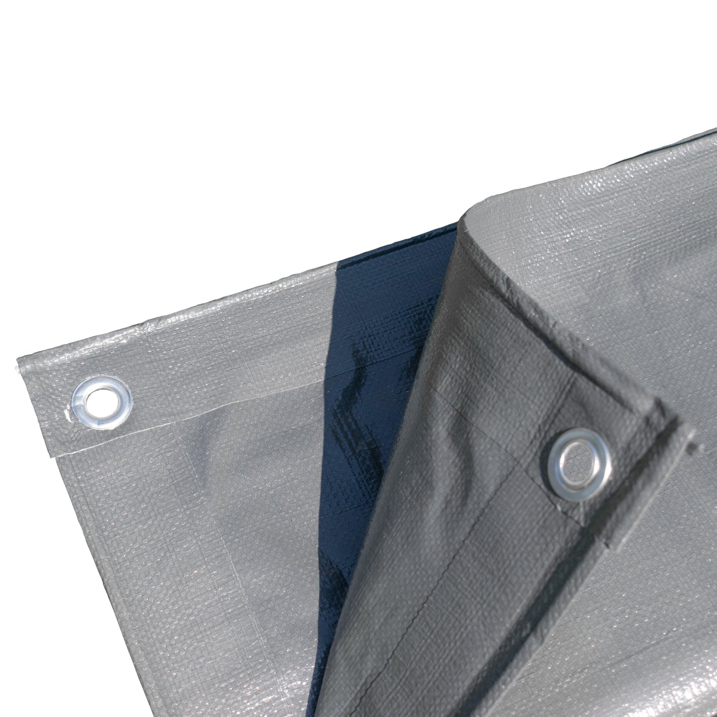 AP Supplies Grey L-Grade Tarpaulin with Bungee Balls (Black) - 2m x 2m