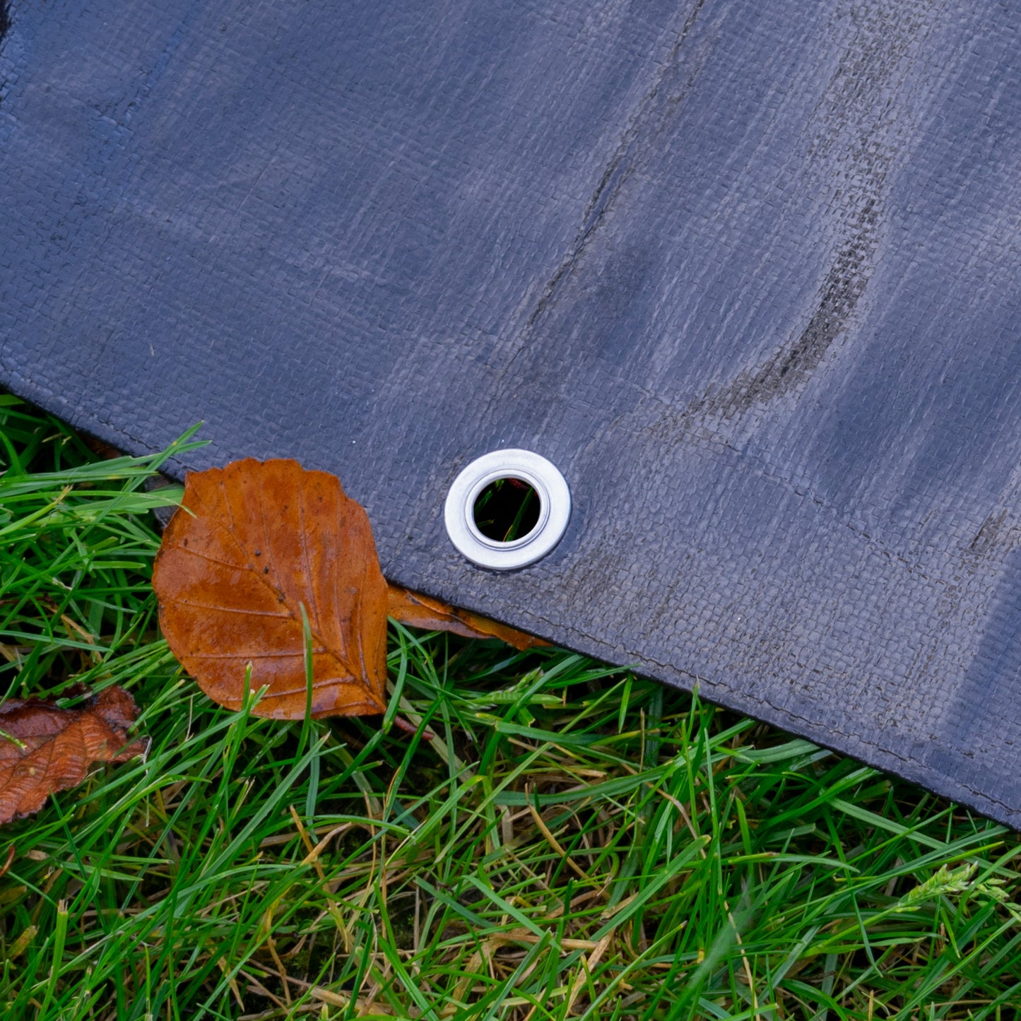 Black Silver L-Grade Tarpaulin 2m x 3m Heavy Duty Outdoor Sheet Waterproof Sheet
