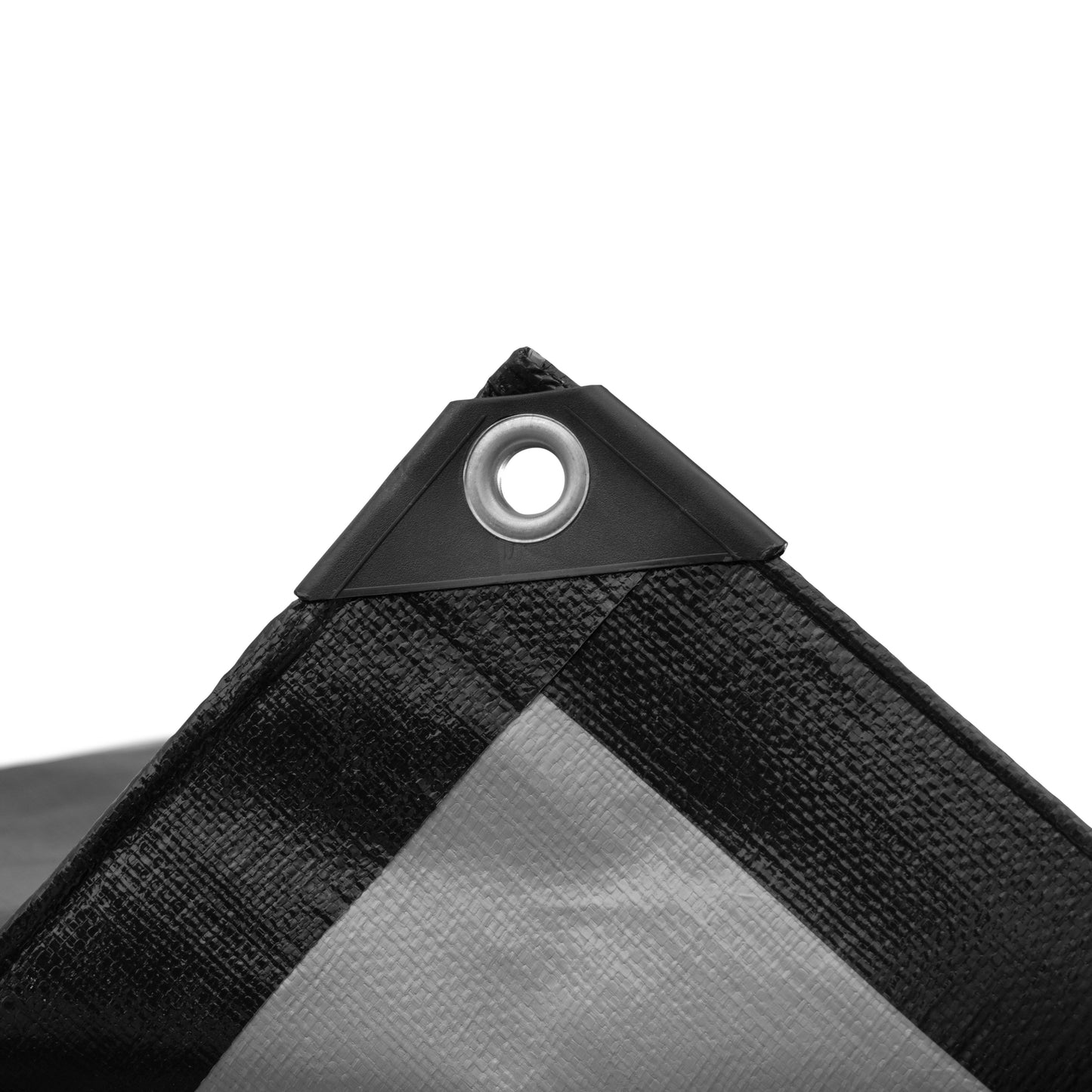 Black Silver L-Grade Tarpaulin 3m x 5m Heavy Duty Outdoor Sheet Waterproof Sheet