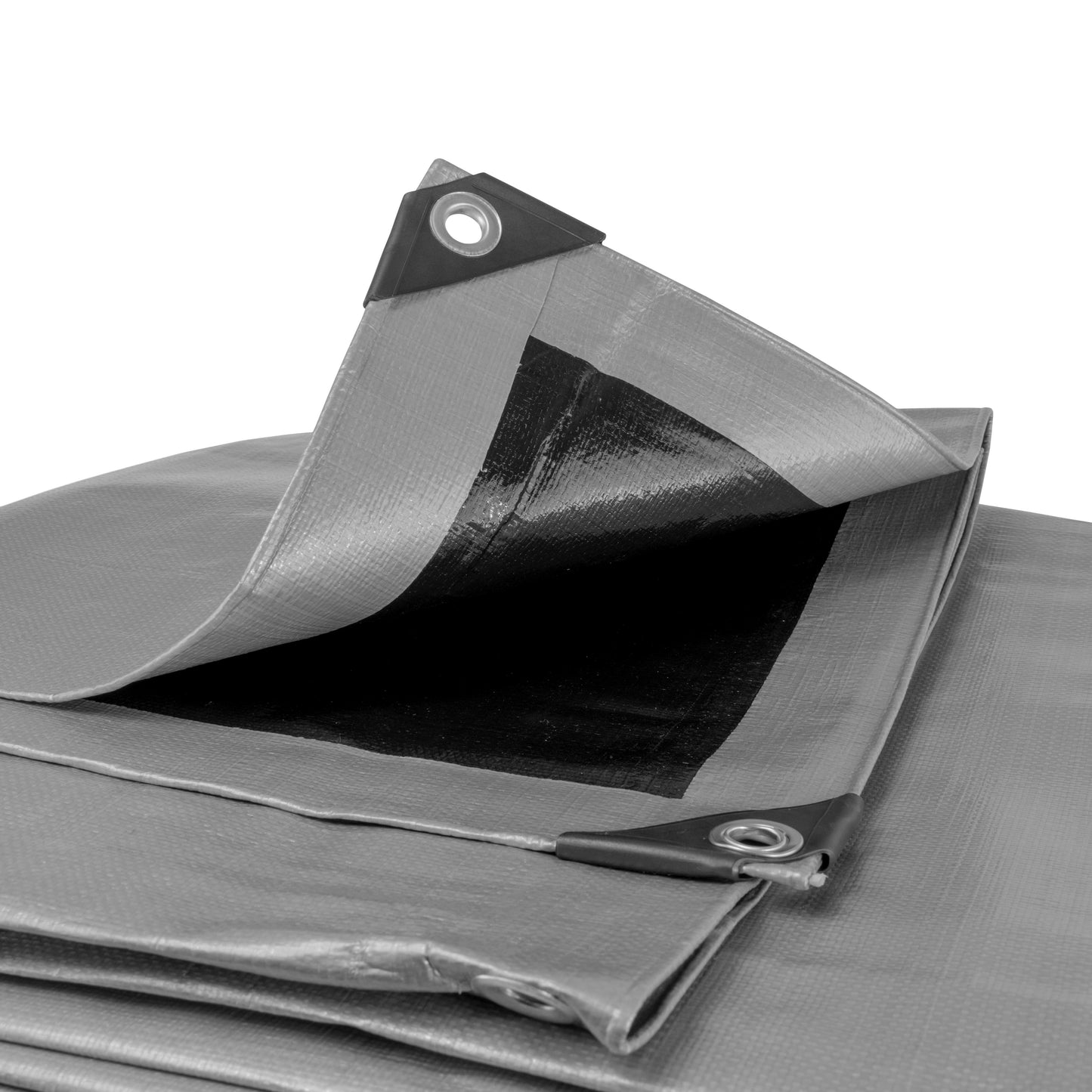 Silver XL-Grade Tarpaulin 2m x 3m Waterproof Tarpaulin Cover Reinforced Eyelets