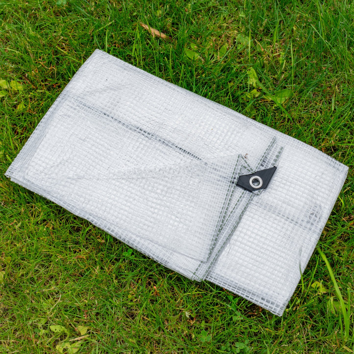 Clear XL-Grade Tarpaulin 5m x 6m Waterproof Tarpaulin Cover Outdoor Ground Sheet