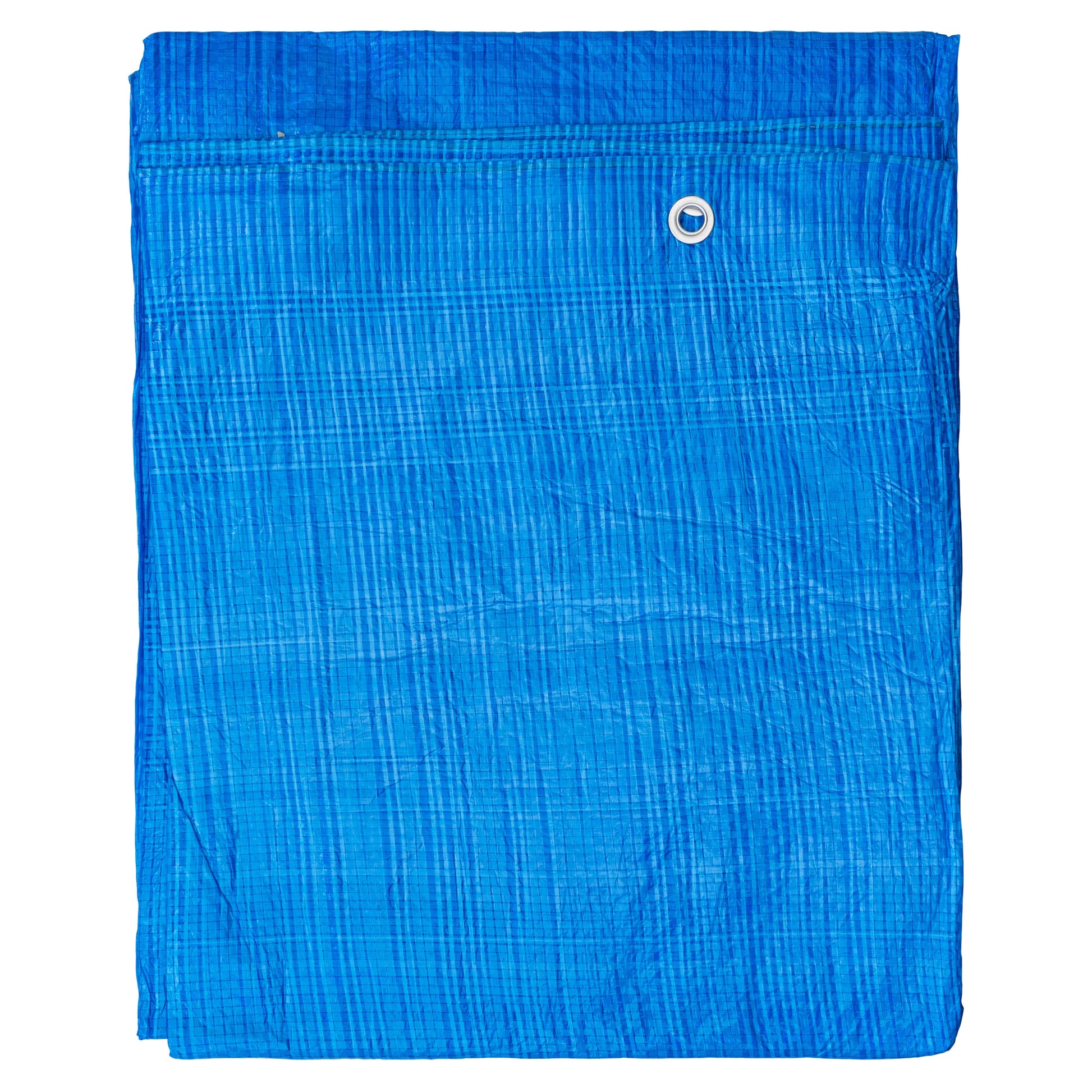AP Supplies Blue S-Grade Tarpaulin with 10 x 6" Bungee Balls (Black) and 10 x Screw Type Tarp Clips - 3m x 3m