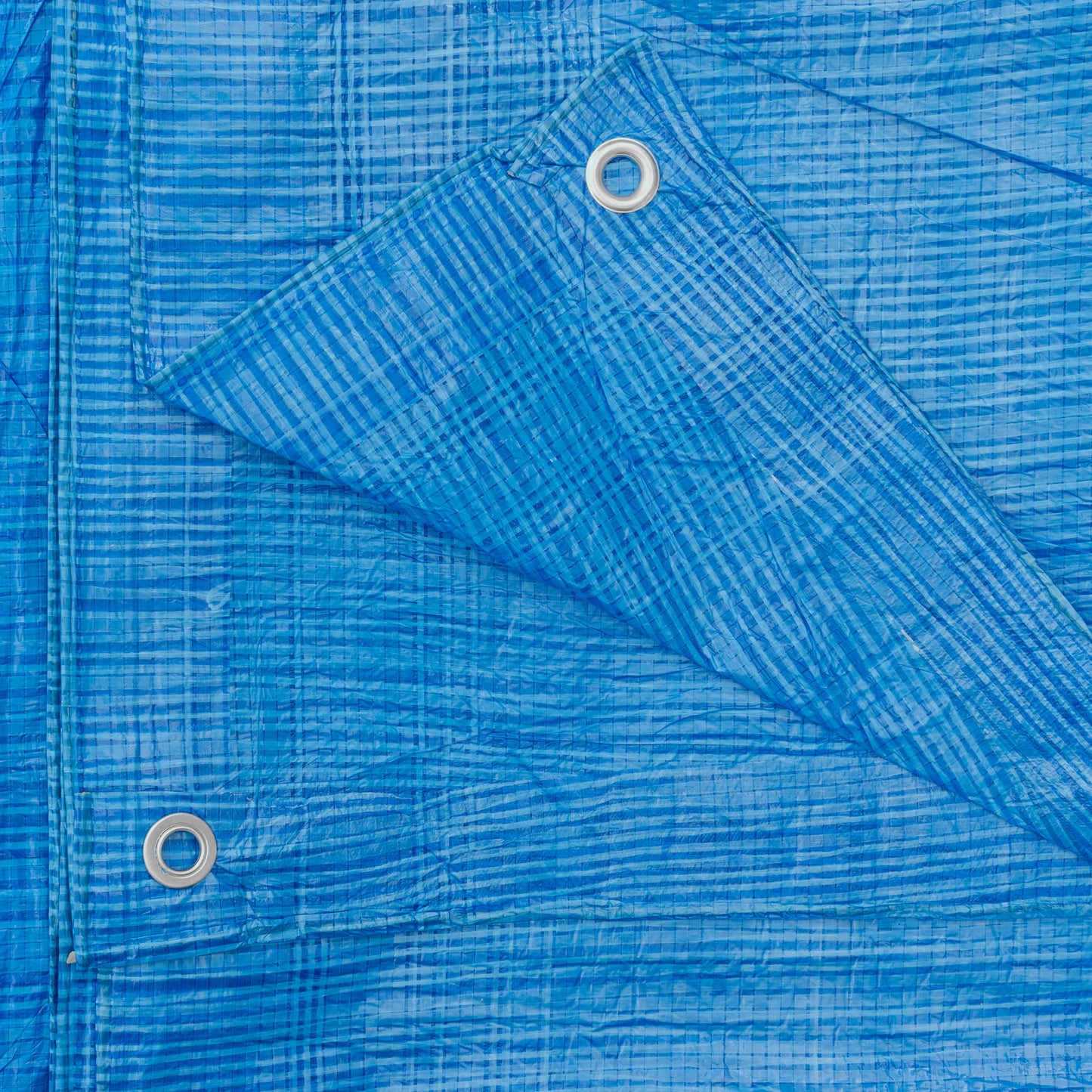 Blue S-Grade Tarpaulin 4m x 4m Waterproof Tarpaulin Cover Outdoor Ground Sheet