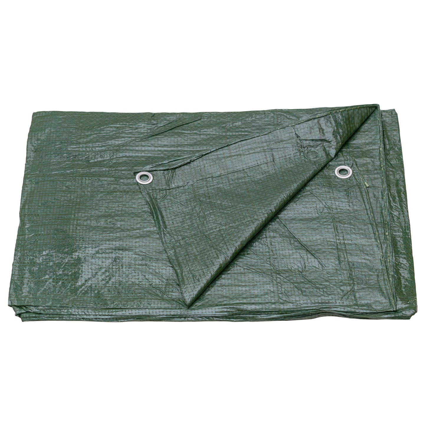 Green S-Grade Tarpaulin 1.5m x 6m Waterproof Tarpaulin Cover Reinforced Eyelets