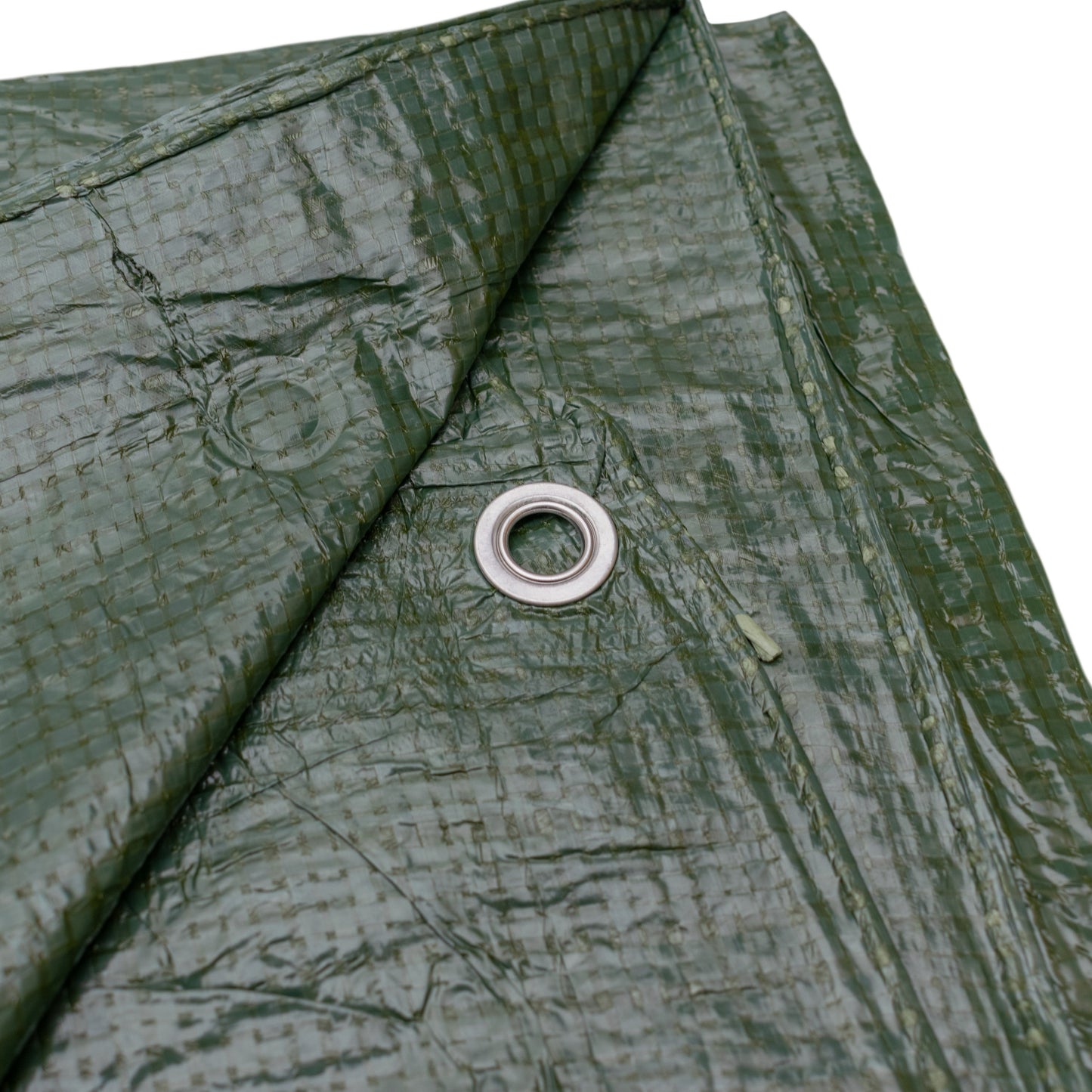 Green S-Grade Tarpaulin 6m x 8m Waterproof Tarpaulin Cover Outdoor Ground Sheet