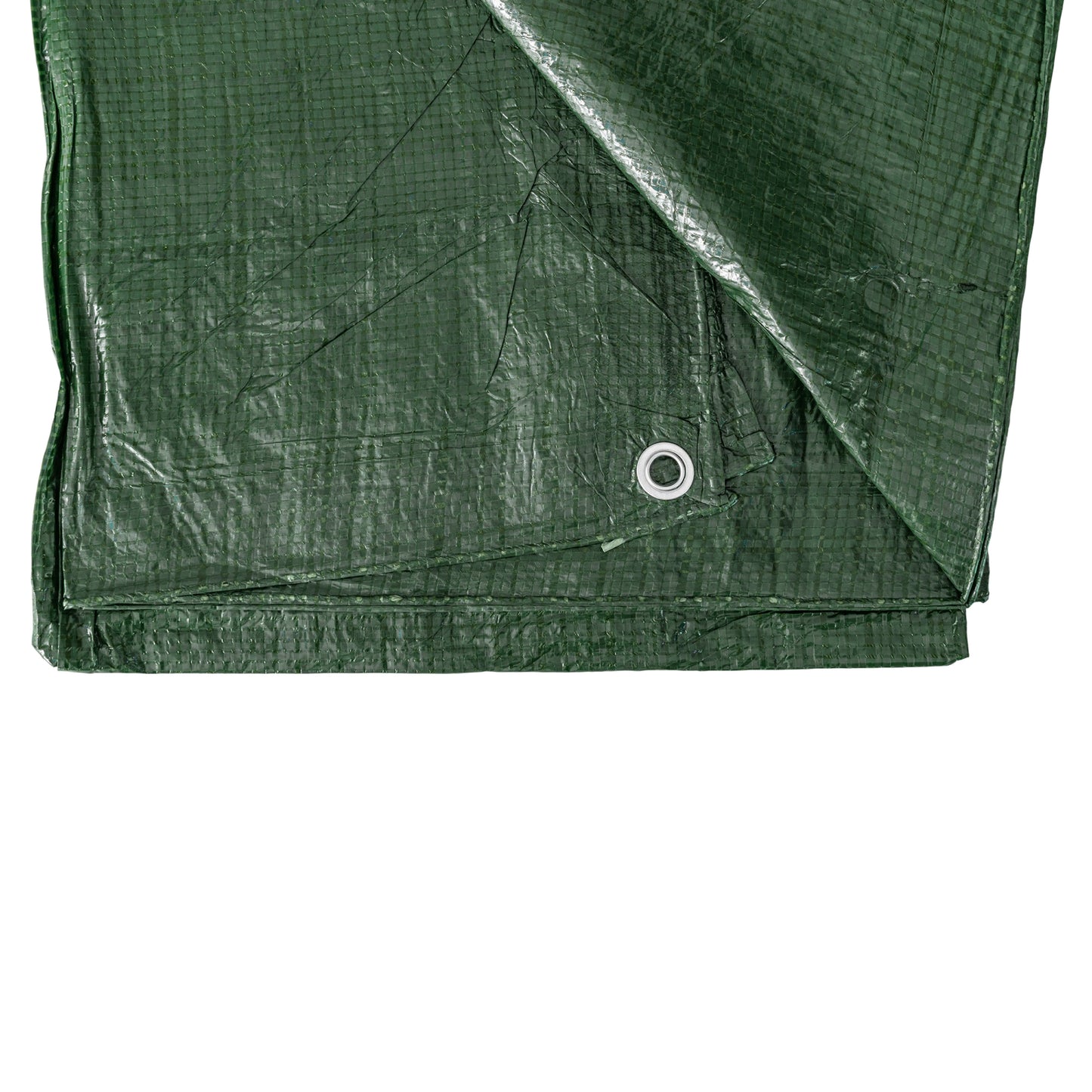 Green S-Grade Tarpaulin 4m x 5m Waterproof Tarpaulin Cover Outdoor Ground Sheet