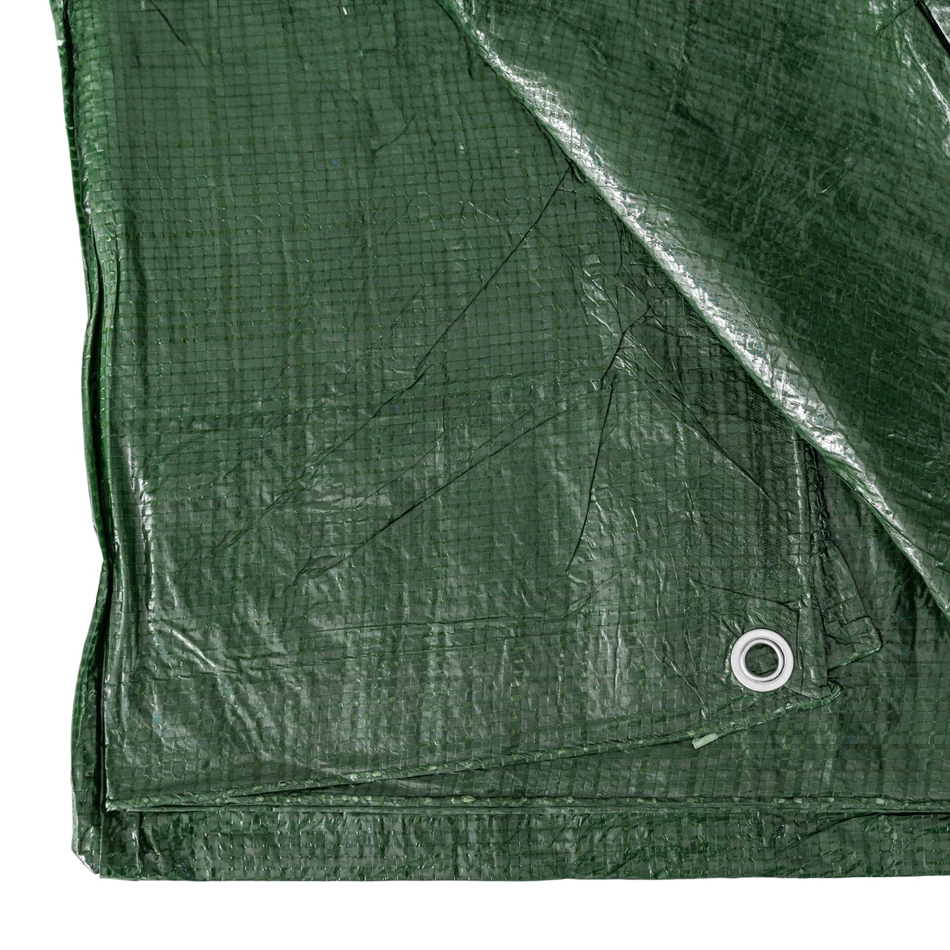 AP Supplies Green S-Grade Tarpaulin with 10 Metres of 8mm Bungee Rope - 3m x 4m