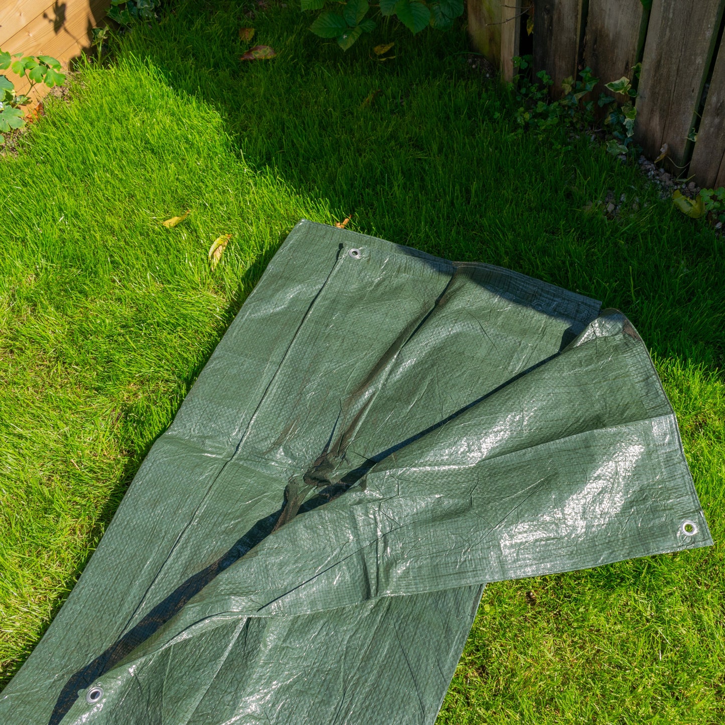 Green S-Grade Tarpaulin 1m x 1m Waterproof Tarpaulin Cover Outdoor Ground Sheet