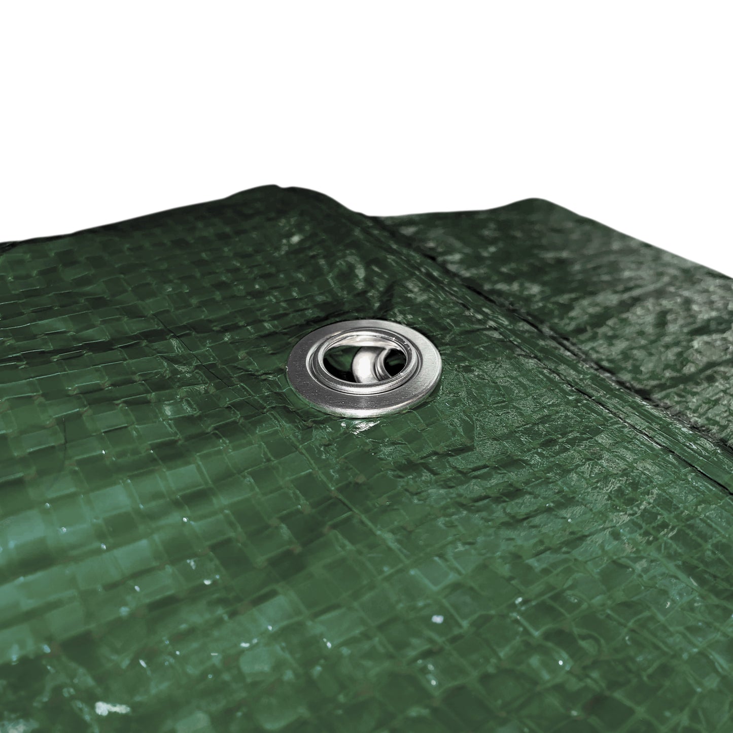 AP Supplies Green M-Grade Tarpaulin with 10m of 6mm Bungee Rope and 10 x Slide Type Tarp Clips - 2m x 4m