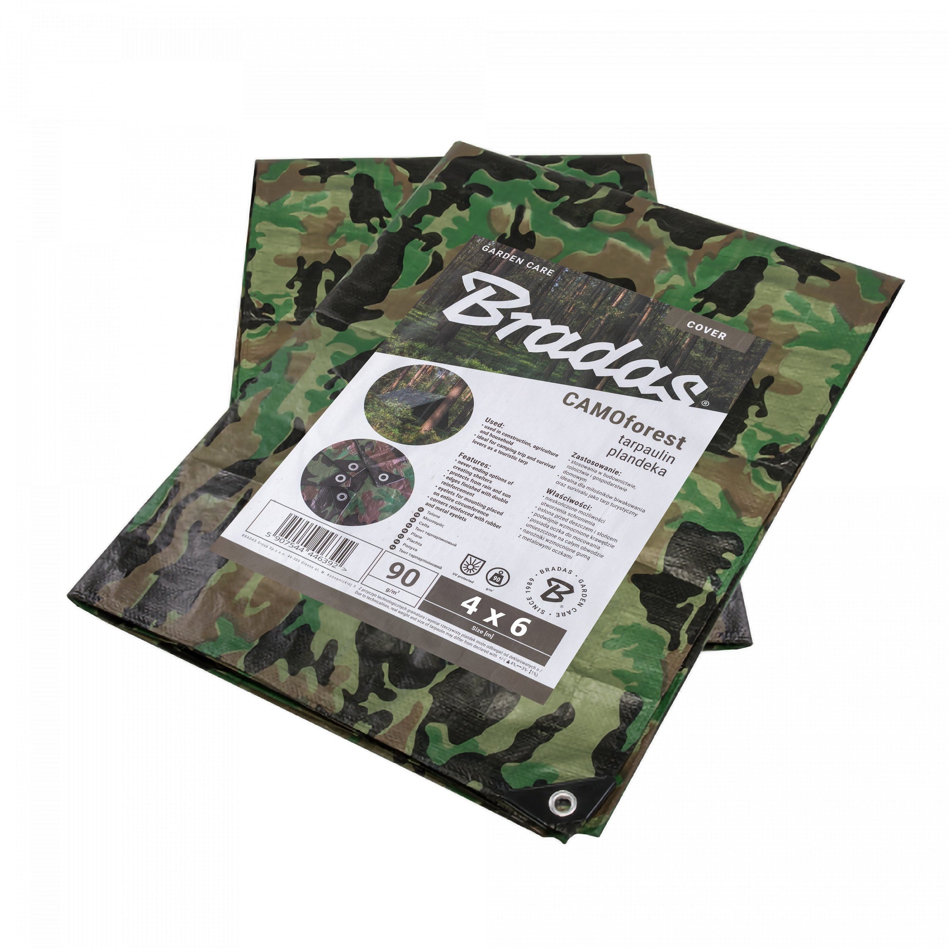 AP Supplies Camouflage M-Grade Tarpaulin 4m x 6m BRADAS