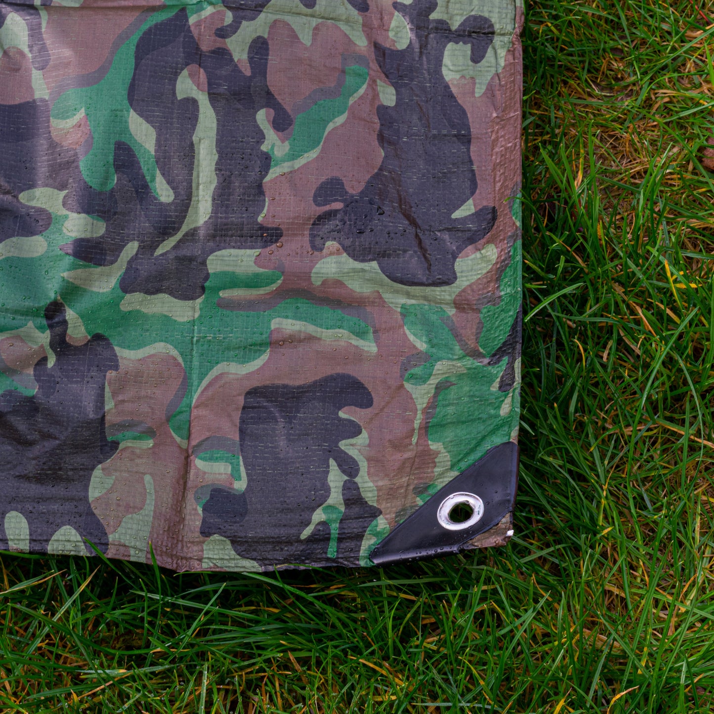 Camouflage M-Grade Tarpaulin 8m x 12m BRADAS Reinforced Eyelets Waterproof Sheet