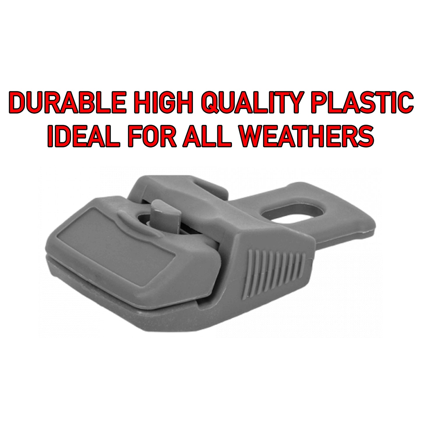 Tarp Clip Gray Slide Type Pack of 10 Waterproof Tarpaulin Cover Waterproof Sheet