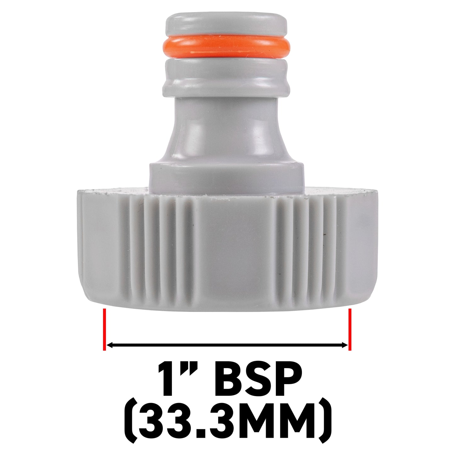 AP Supplies Female Tap Connector 1" or 3/4" BSP Female, Gray/White
