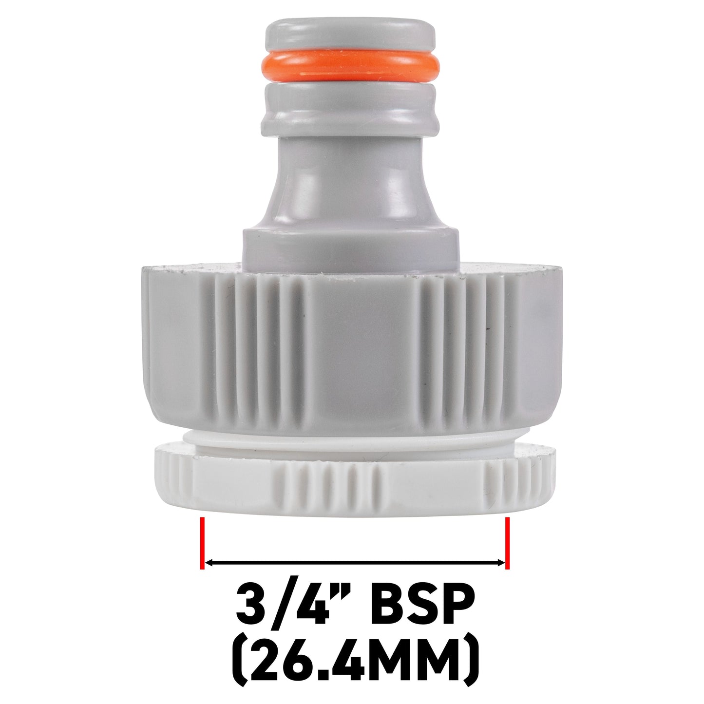 AP Supplies Female Tap Connector 1" or 3/4" BSP Female, Gray/White