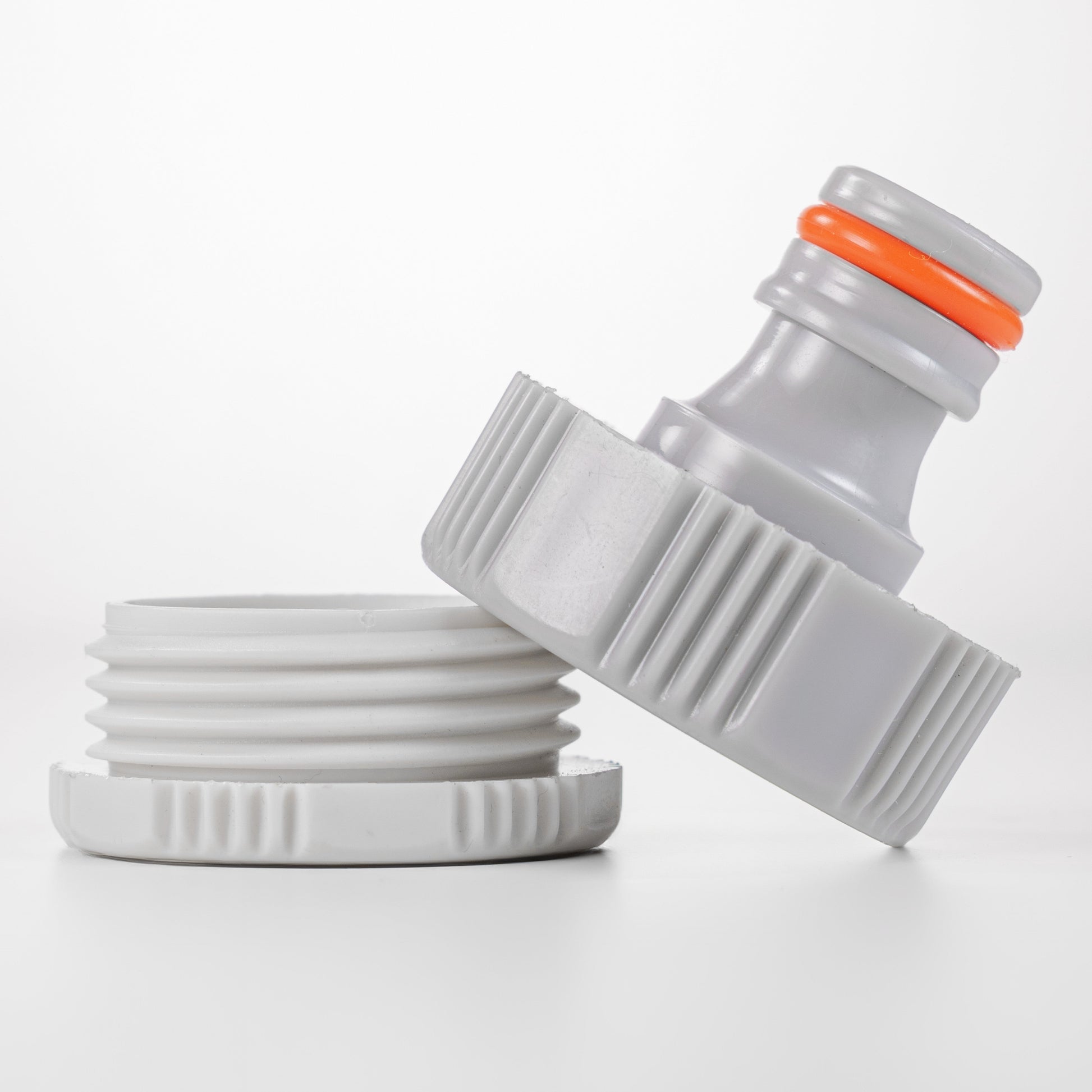 AP Supplies Female Tap Connector 1" or 3/4" BSP Female, Gray/White