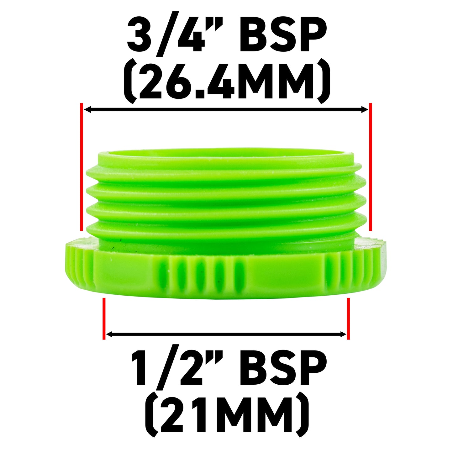 Female Tap Connector 3/4in or 1/2in BSP Female, Green Gray for Hose Pipe Fitting