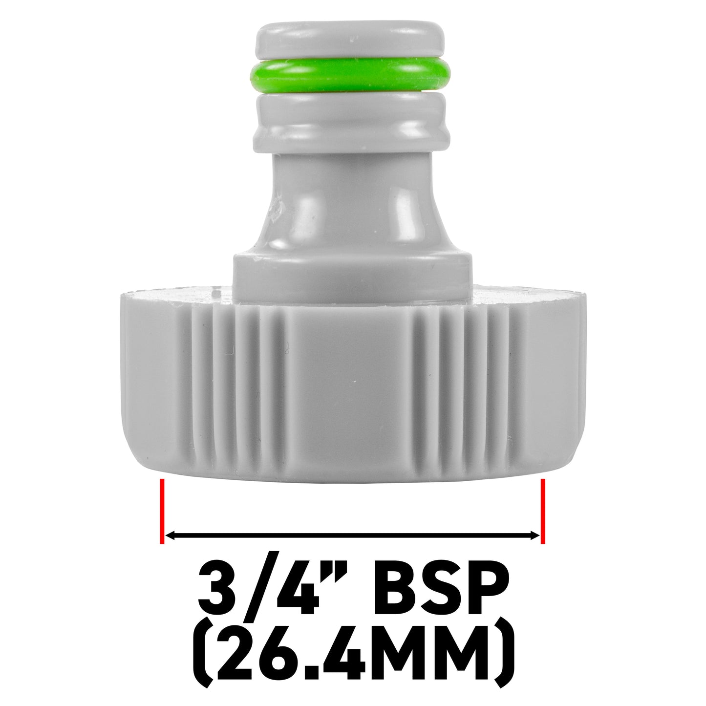 Female Tap Connector 3/4in or 1/2in BSP Female, Green Gray for Hose Pipe Fitting