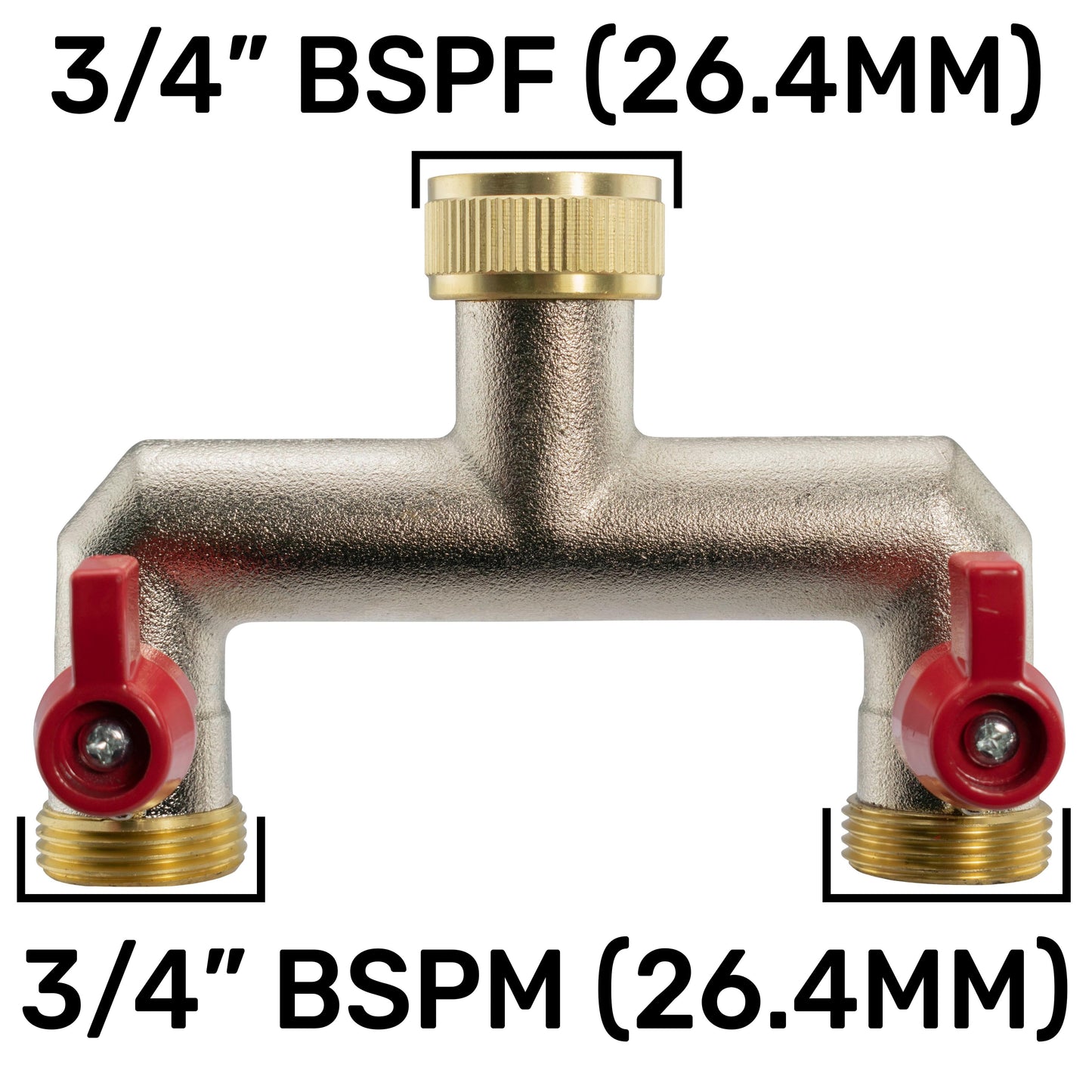 Wall Flange Kit 20mm MDPE - Double Tap with Triple Outlet Thread Water Connector