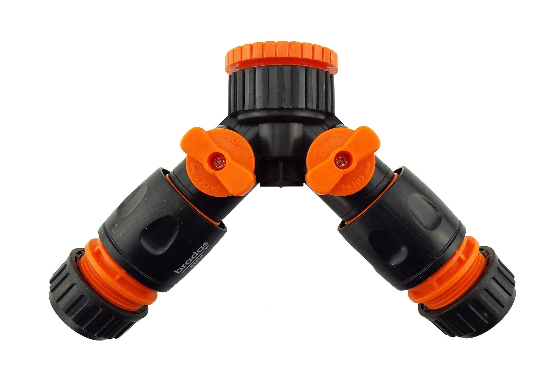 AP Supplies 3 Way Connector Set with Valve Black/Orange