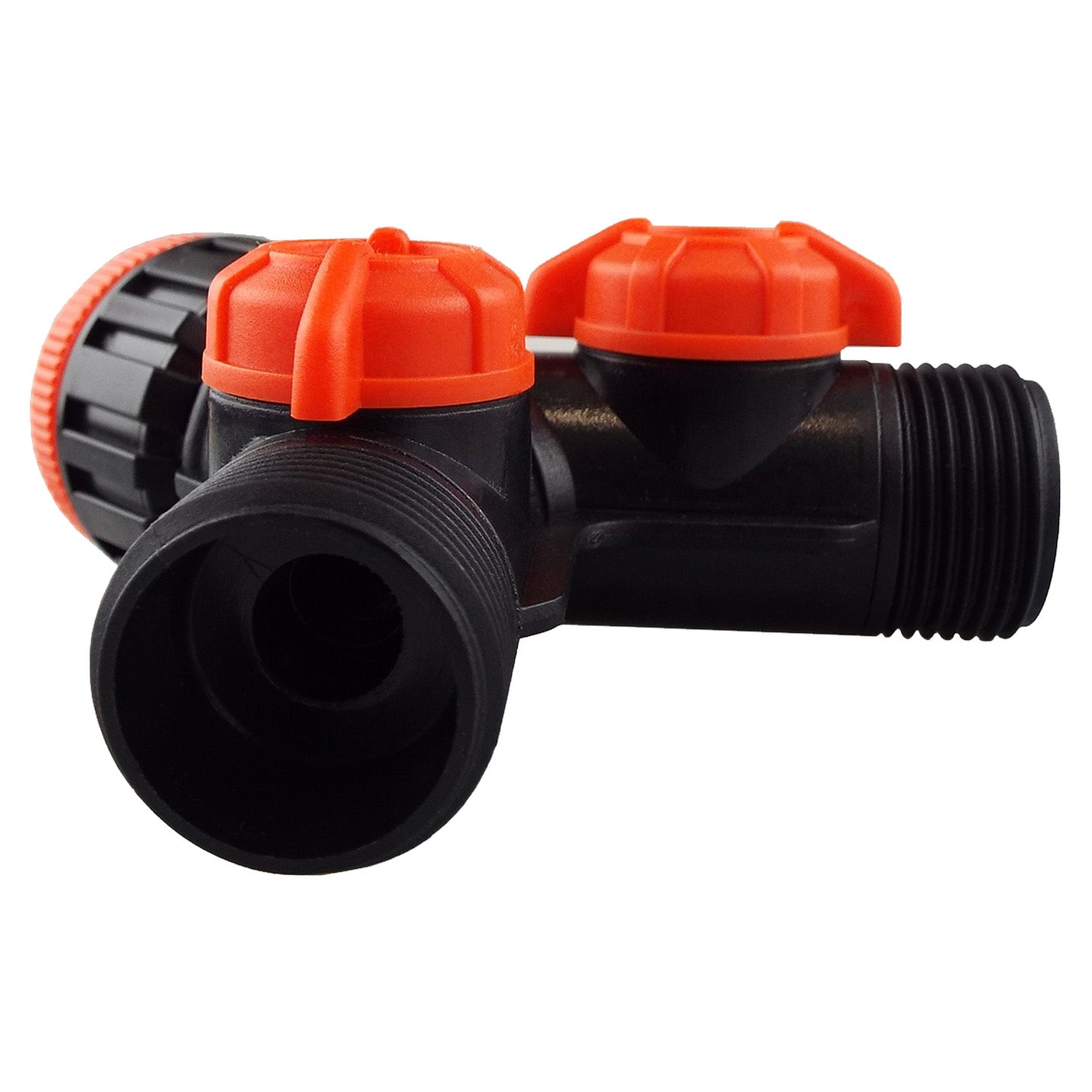 AP Supplies Double Tap Connector with Valves & 4mm Micro Barb Outlets