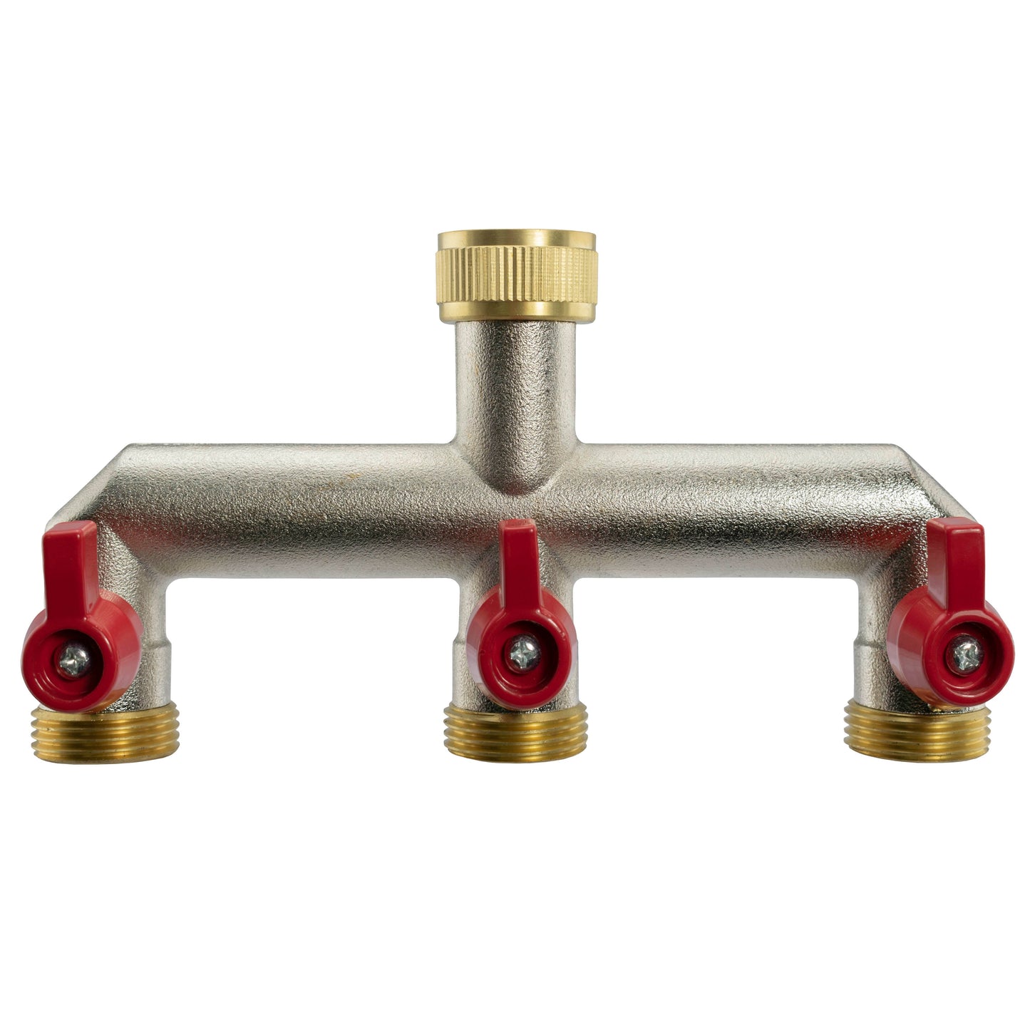 Wall Flange Kit 20mm MDPE + Triple Outlet Metal Splitter Tap for Water Connector