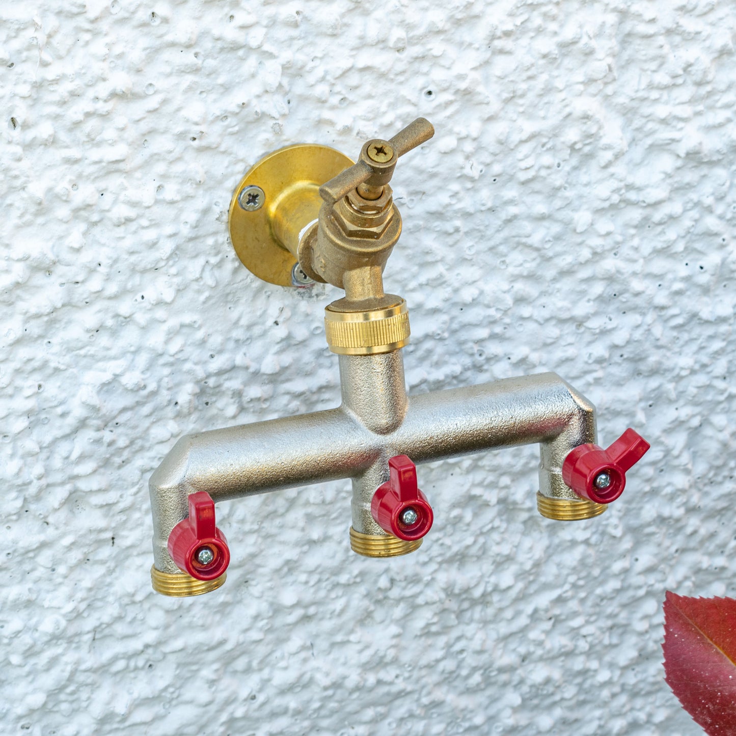 Three Way Tap Splitter Brass 3/4in BSP Hose Pipe Fitting Drip Irrigation Fitting