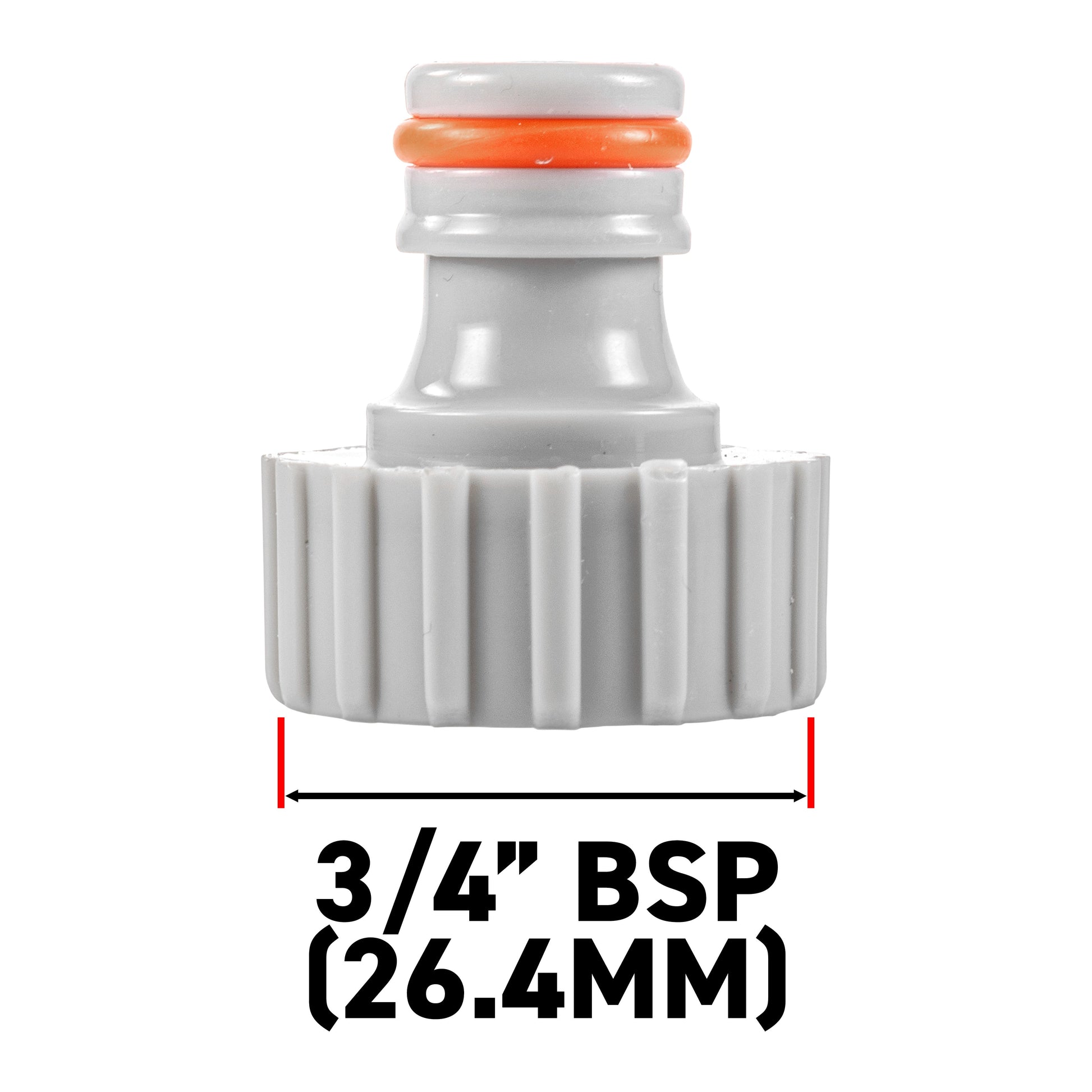 AP Supplies Female Tap Connector 3/4" or 1/2" BSP Female, Gray/White