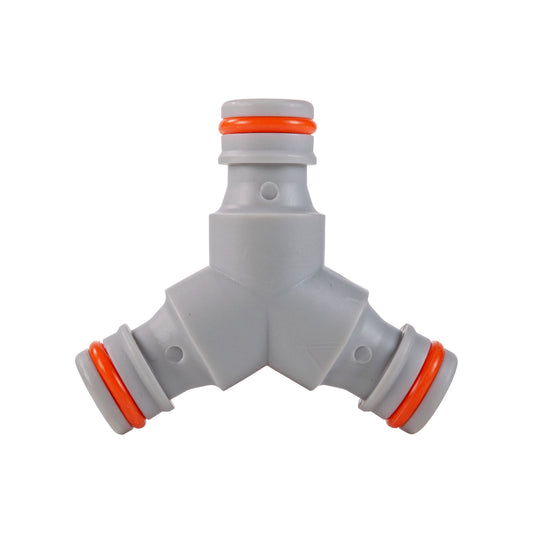 AP Supplies Three Way Connector Male Snap-On Grey/White