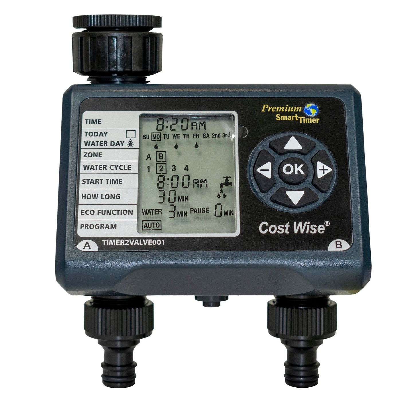 Cost Wise Double Outlet Water Timer Outdoor Watering Kit Drip Irrigation Fitting