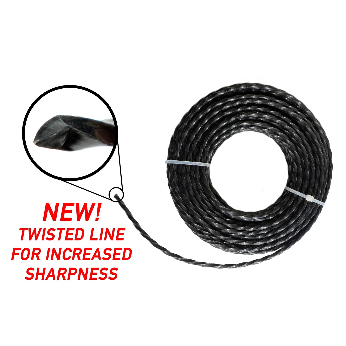 Strimmer Line Black Twist 1.6mm x 15m DIY Tool Accessory Home and Garden Use