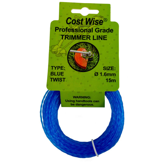 Strimmer Line Blue Twist 1.6mm x 15m DIY Tool Accessory Home and Garden Use