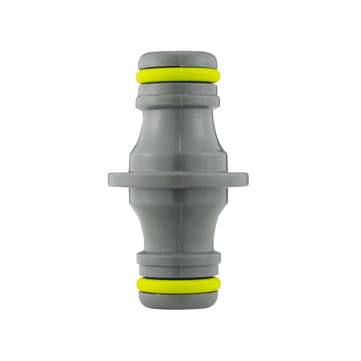 IBC 2 S60X6 Cap with Threaded Hose Fitting, Double Male and Hose Connector Lime