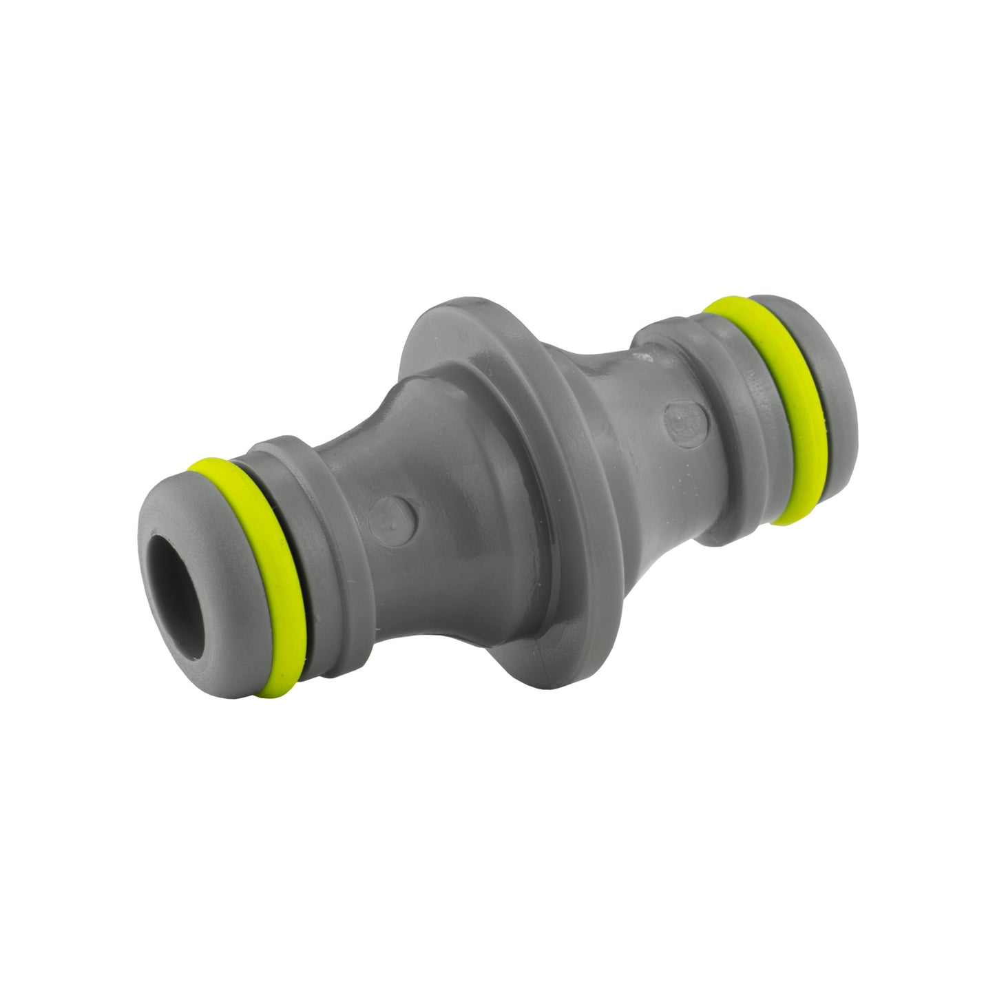IBC 2 S60X6 Cap with Threaded Hose Fitting, Double Male and Hose Connector Lime