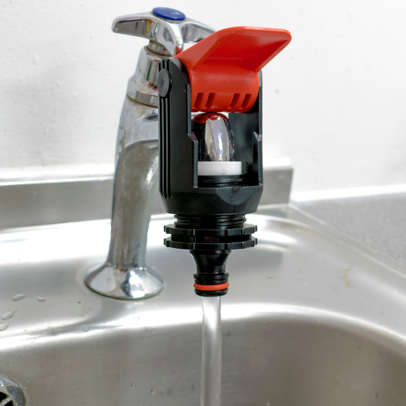 Kitchen Tap Adaptor "Non Branded" Red Hose Connector Set DIY Workshop Accessory