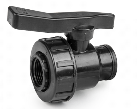 Full Flow Single Union Ball Valve PP 1in BSPF BSP Thread Fitting Water Connector