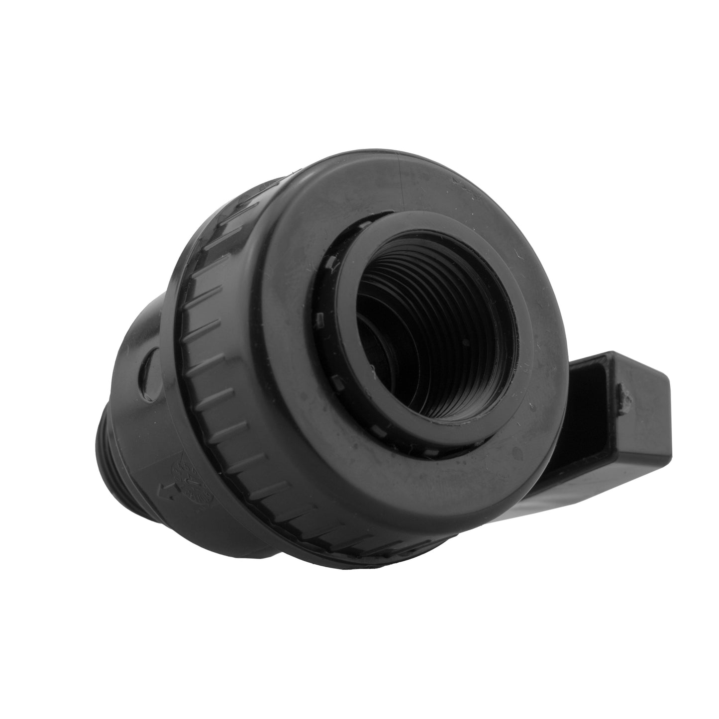 Wall Flange Kit 25mm MDPE + Large Plastic Valve 3/4in BSP for BSP Thread Fitting