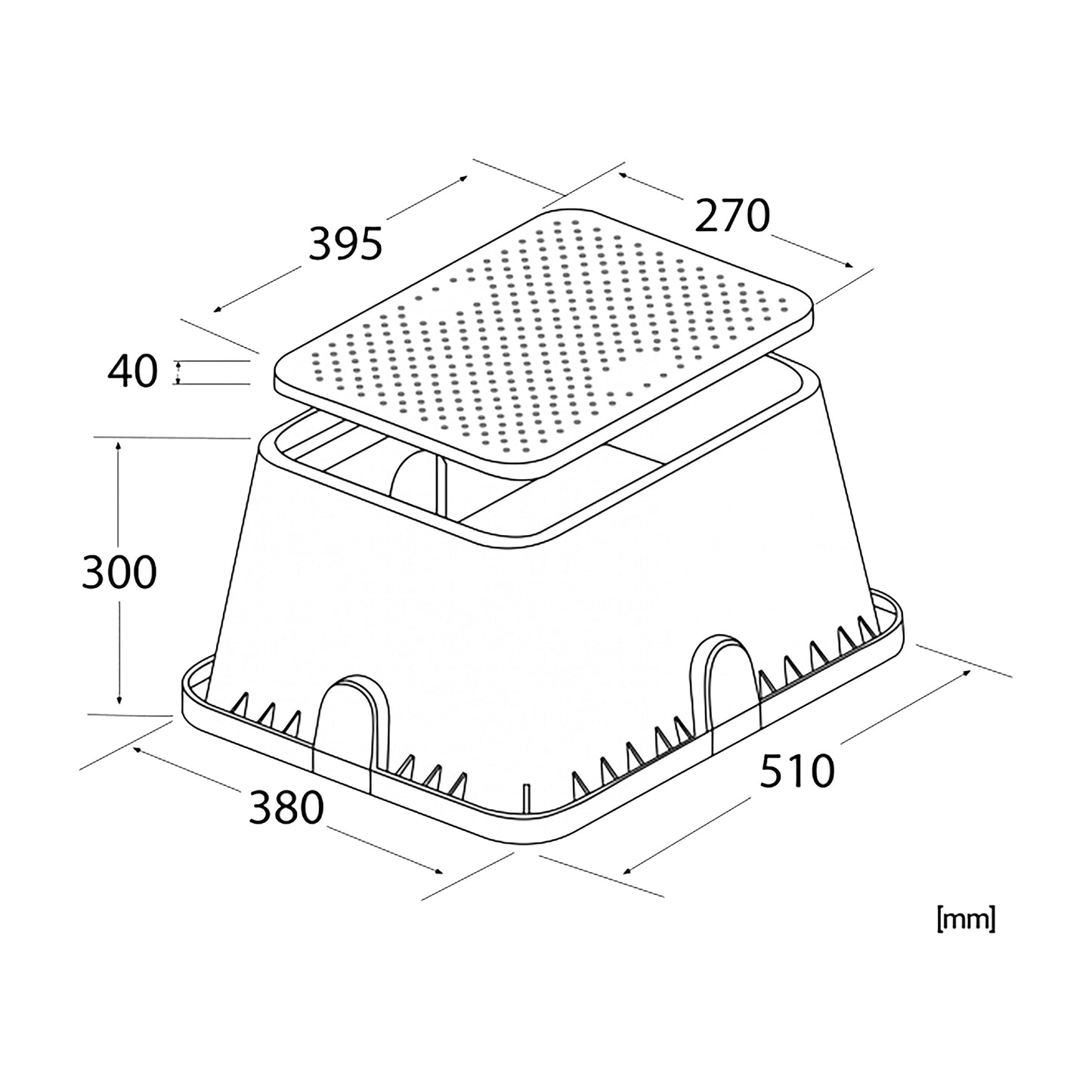 Standard Valve Box, 51x38cm Drip Irrigation Fitting Pipe and Water Fitting