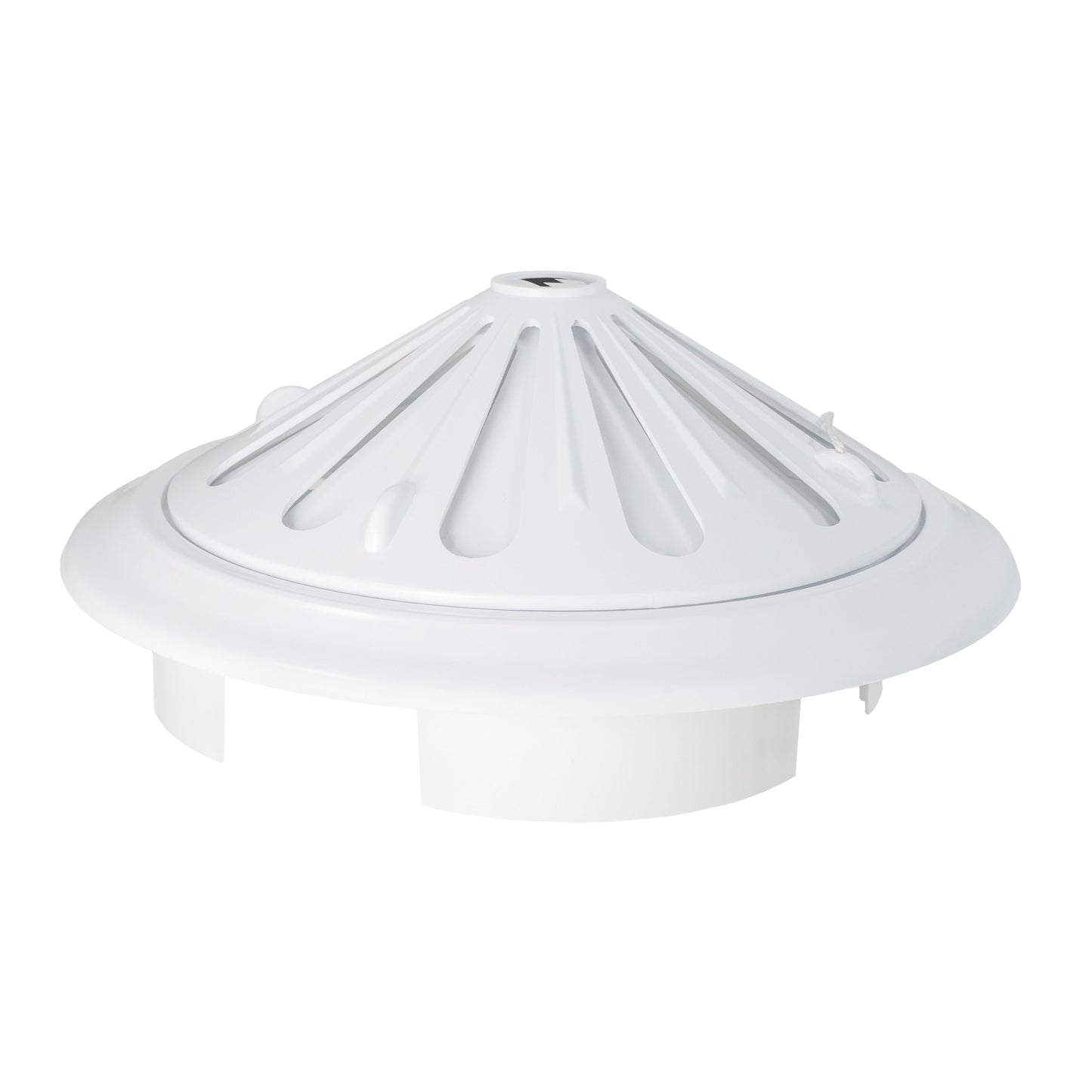 Adjustable Louvre Vent Round 80mm-160mm White for Home and Garden Use