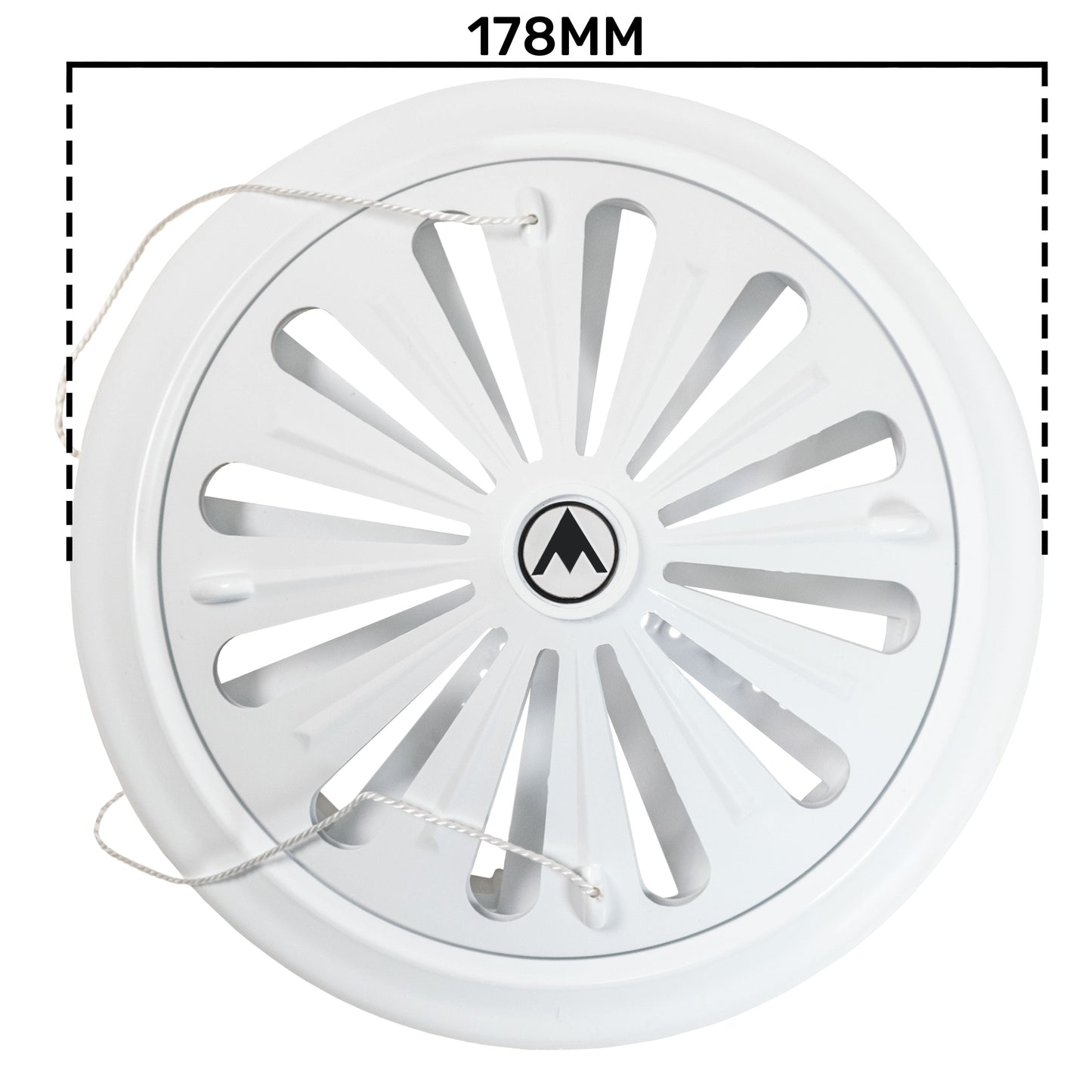 Adjustable Louvre Vent Round 80mm-160mm White for Home and Garden Use