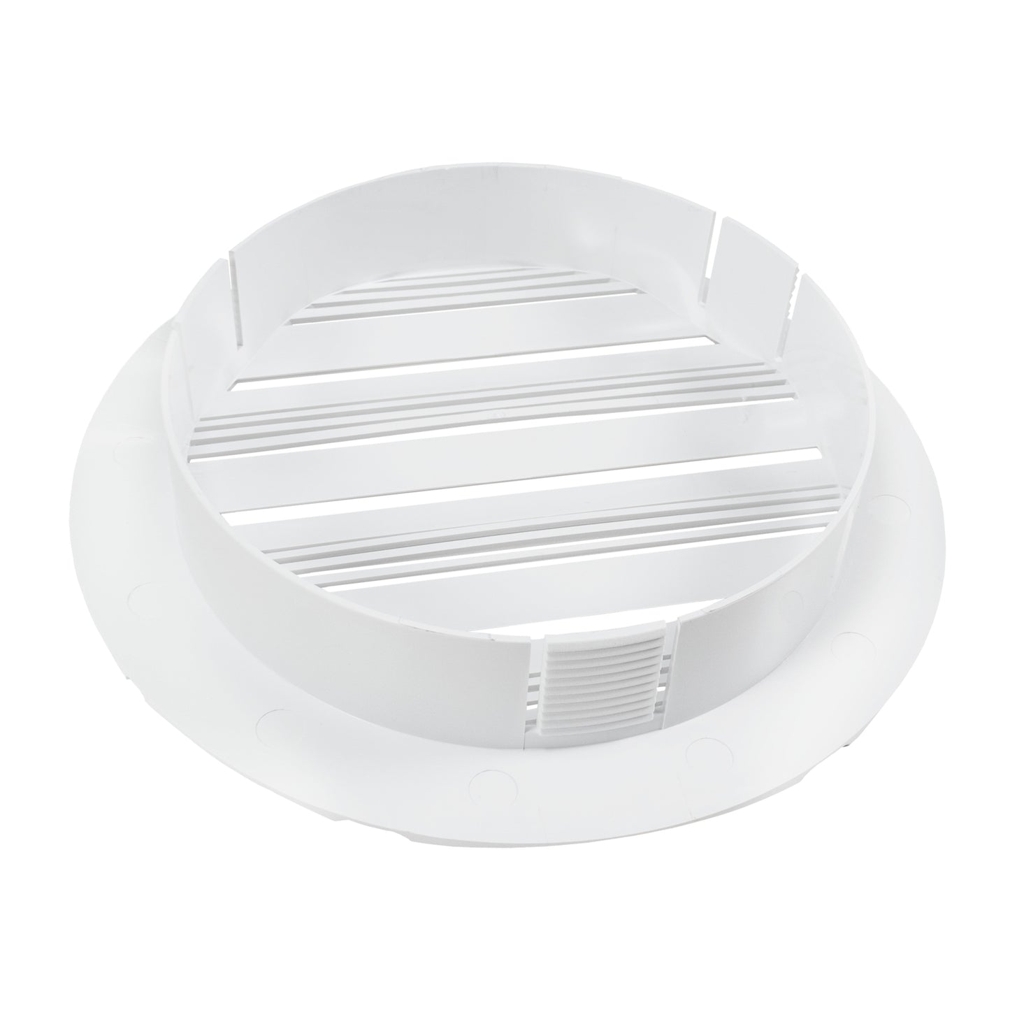 Louvre Vent Round Bella 100mm White DIY Tool Accessory Home and Garden Use