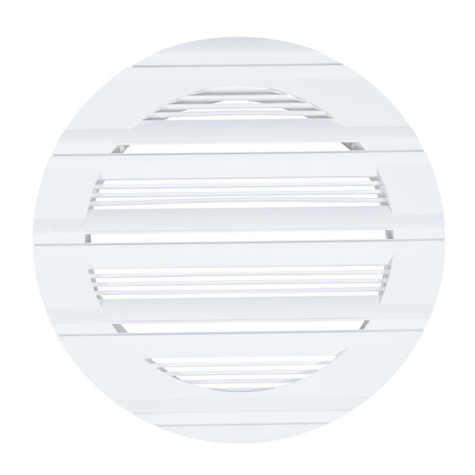 Louvre Vent Round Bella 125mm White DIY Tool Accessory Home and Garden Use