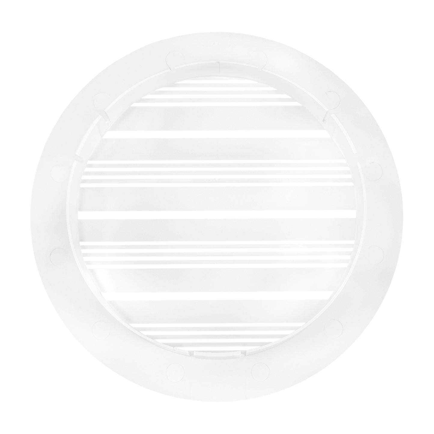 Louvre Vent Round Bella 150mm White DIY Tool Accessory Home and Garden Use