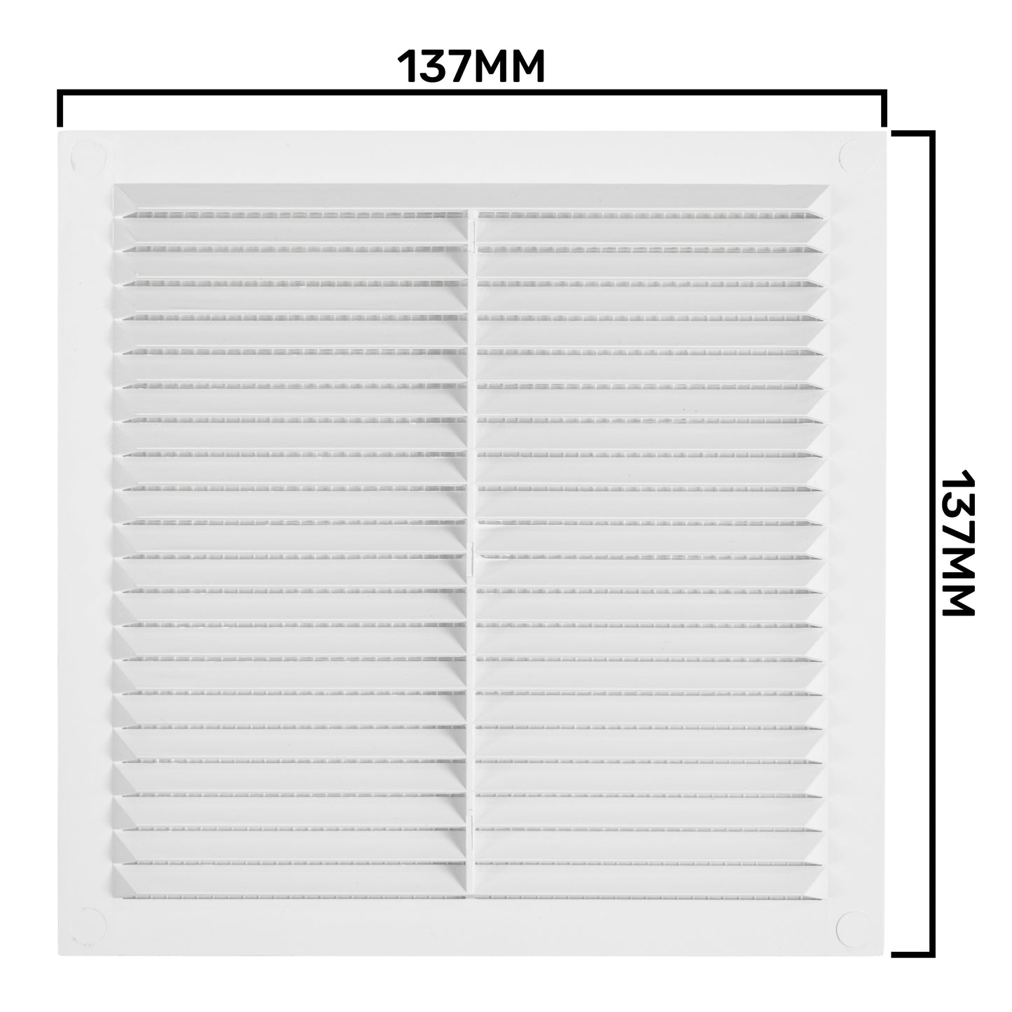 Louvre Vent D/140W 140mm X 140mm with Fly Screen for Home and Garden Use