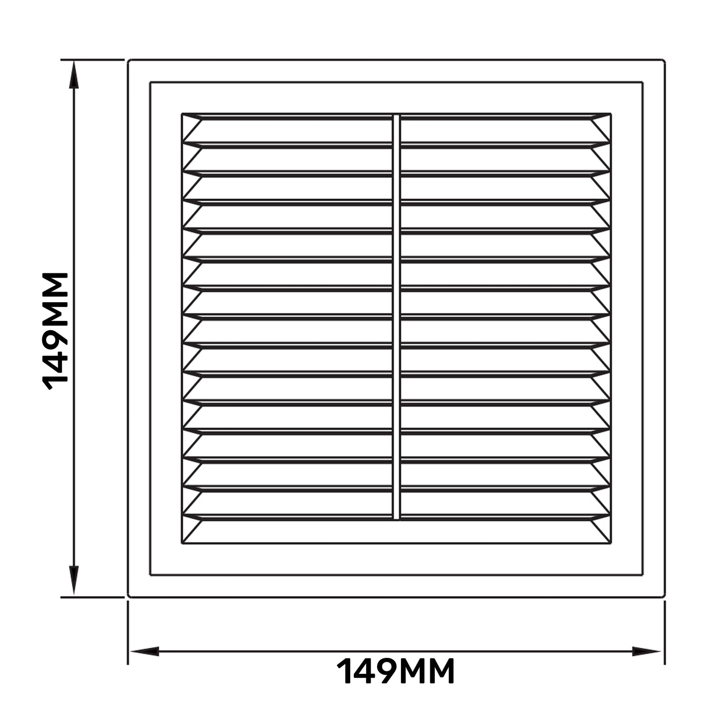 Louvre Vent D/150RW Classic 150mm DIY Tool Accessory Home and Garden Use